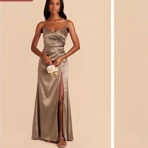 Birdy Grey Mocha Satin Catherine Dress